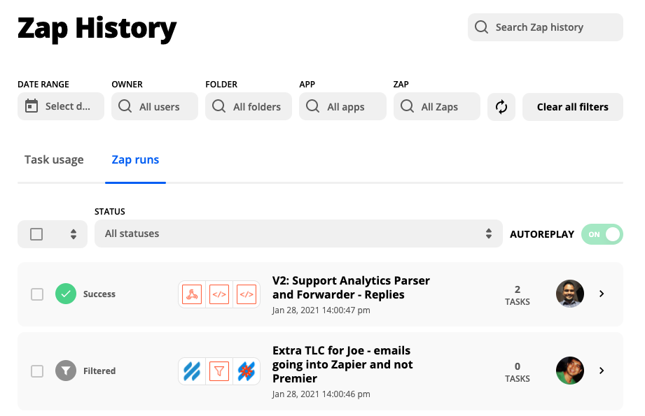 new-zap-history
